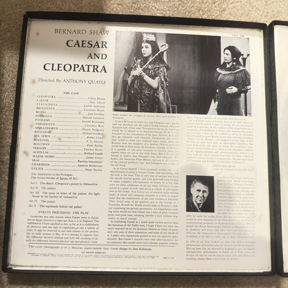Caesar and Cleopatra by George Bernard Shaw – Vintage Drama LP - Picture 4 of 7